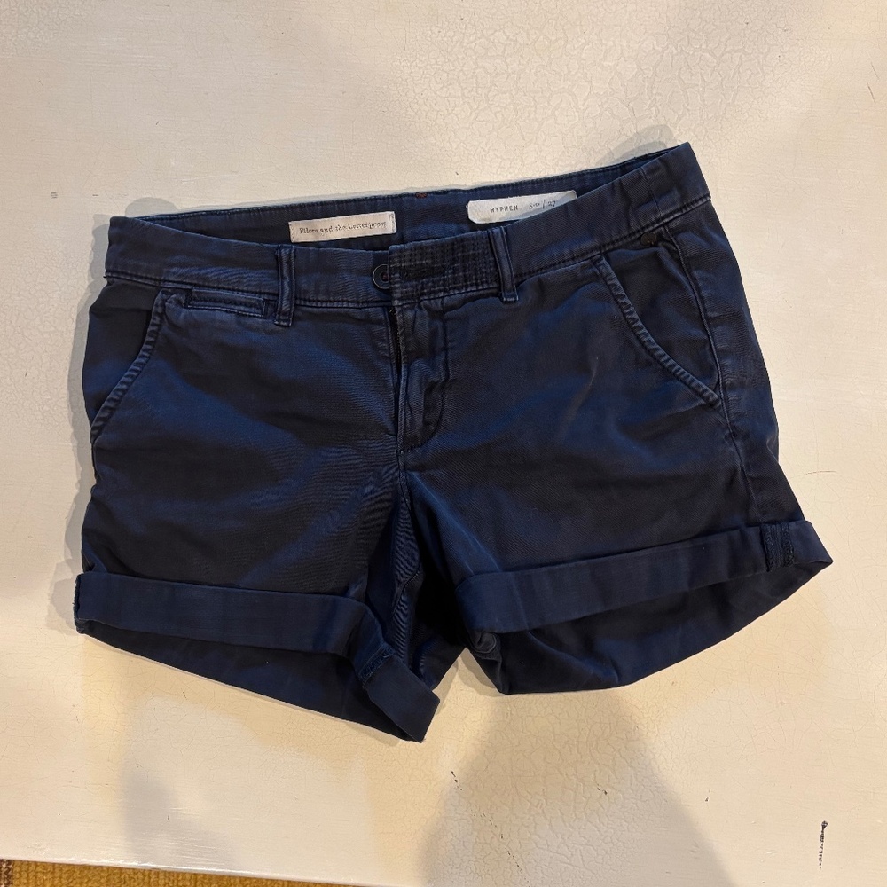 Pilcro and Letterpress - Anthropologie - "Hyphen" Navy shorts - size 27